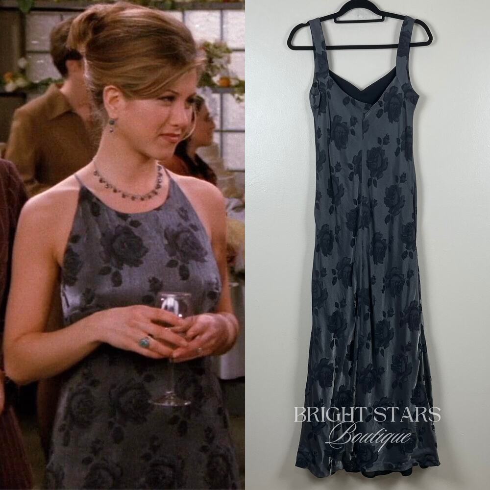 Rare Floral Maxi Dress Alt ASO Rachel Green Friends Floral Sleeveless Vintage - Picture 2 of 8